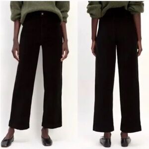 Everlane The Corduroy Wide-Leg Pants High Rise Black Size 12